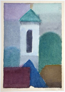 Alex Dose, Ungarische Kirche, signiert, Aquarell, Dresden, Gotha, Erfurt