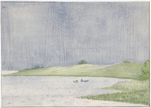 Alex Dose, Boddenlandschaft, Tusche, Dresden, Gotha, Erfurt