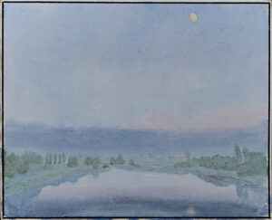 Alex Dose, Blick vom Blauen Wunder Dresden, Aquarell, Dresden, Gotha, Erfurt