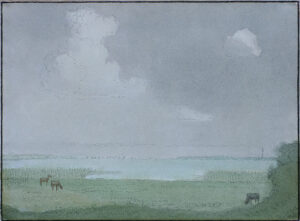 Alex Dose, Boddenlandschaft, Tusche, Dresden, Gotha, Erfurt