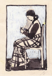 Alex Dose, Gerda, signiert, Tusche, signiert, Dresden, Gotha, Erfurt