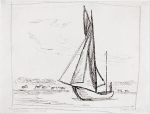Alex Dose, Bodden-Zingst, signiert, Kohle, Dresden, Gotha, Erfurt