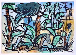 Alex Dose, Tusche, Aquarell, Dresden, Gotha, Erfurt